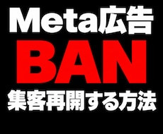 Meta広告BAN・停止から再開する方法を教えます 審査・異議申し立てを待つのではなく、運用再開の具体的な方法