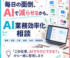 AIで効率化できる仕事を一緒に整理します イメージ1