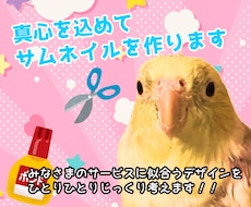 オカメインコがココナラ用サムネイルを制作します 実績1000件の経験からお客様の目に留まるサムネイル作ります