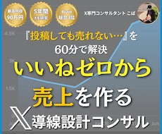 マーケター直伝！売上直結のＸ導線設計コンサルします ５年研究の結論！いいねゼロから売上を生むアカウント設計へ改善
