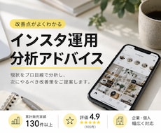 インスタグラムの改善点をプロが診断します 「何を直せばいい？」を明確に。あなた専用の改善策をご提案！