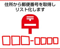 住所から郵便番号を取得します 郵便番号から住所検索も可能です。