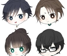 コロコロかわいくキャラクターの顔部分を描きます ＳＮＳ、アイコン、キャラ相関図用、似顔絵、その他多目的に！