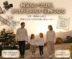 記念日を感動に変える！オリジナルムービー制作します 誕生日・旅行の思い出に贈り物を【歌詞×映像】で想いをカタチに