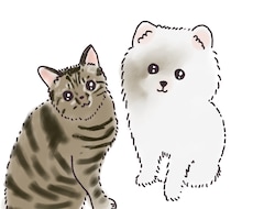 ゆるかわほっこりかわいいペットのイラスト描きます イメージ1