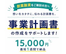 5名限定！日本政策金融公庫向け事業計画書作成します イメージ1
