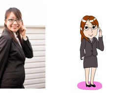 【アイコン】写真をちびキャラにします【似顔絵】