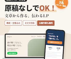 原稿なしでOK！ライターが文章からLPを制作します イメージ1
