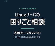 Linuxサーバの困りごとを調べて答えます イメージ1