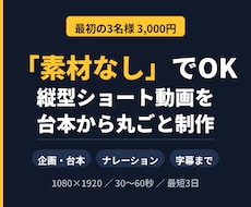 縦型ショート動画を台本から丸ごと制作します イメージ1