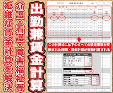 複雑な勤務給与計算Excelをオーダーメイドします 介護サービスなどの複雑な勤務表作成と給与計算を数分で簡単に