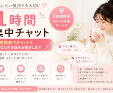 1時間集中チャットであなたのお話をお聞きします イメージ1