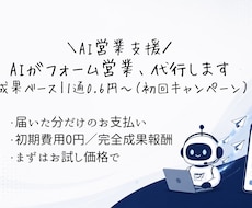 1通0.6円〜 フォーム営業を代行します 成功送信のみのご請求で安心。10,000件からスピード対応