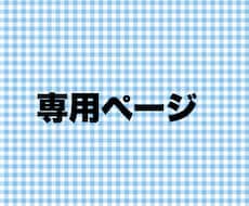 専用ページになります 他の方のご購入はできませんのでご了承ください。