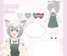 可愛いコテキャラシート作成します イメージ1
