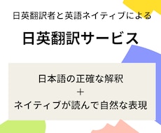 安心のクオリティ！日本語→英語翻訳承ります 日英翻訳者とネイティブの二人体制で自然な英語に翻訳いたします