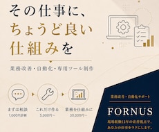 あなたの業務に合わせた専用ツールを制作します イメージ1