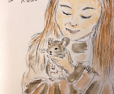 水彩画で似顔絵描きます イメージ1