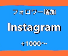 Instagram！フォロワー1000人増やします 1500円で1000人！30日保証！