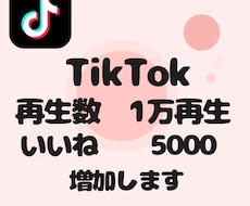 TikTok再生数1万･いいね5000増加します あなたのアカウント信頼度高めませんか？