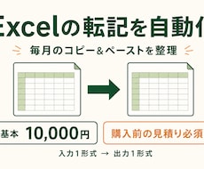 Excelの繰り返し転記を自動化します イメージ1