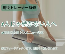 1日30分！ 2週間分の家トレメニュー作成します イメージ1