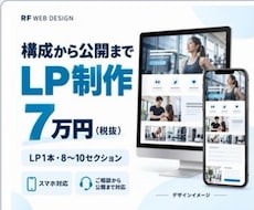 構成から公開まで集客用LPを制作します イメージ1