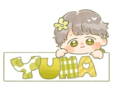 文字✖️ゆるもち似顔絵アイコンかきます 名前やお好きな文字とゆるっとした似顔絵のアイコンを制作します