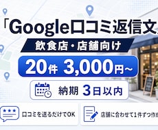 Google口コミ返信を作成します イメージ1