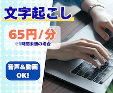 動画・音声の文字起こしします イメージ1