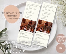投票券付きエスコートカードをつくります イメージ1