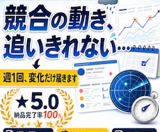 競合サイトの監視を代行し週次で届けます イメージ1