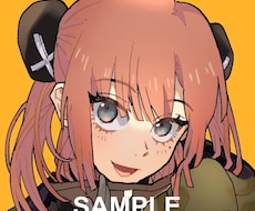 SNSのオリジナルアイコンを描きます パキッとした塗りで目立つアイコンを描きます！