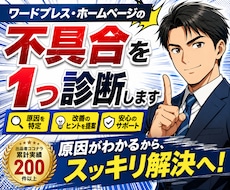 ワードプレス・ホームページの不具合を1つ診断します イメージ1