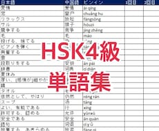 HSK4級 excel単語集提供します 【ありそうでなかった！】HSK4級 excel版単語集！