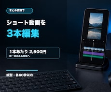 縦型ショート動画を3本まとめて編集します イメージ1
