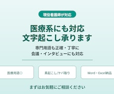 現役看護師が医療系文字起こし承ります イメージ1
