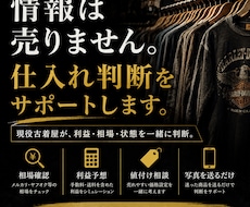 古着せどりの相談役になります イメージ1
