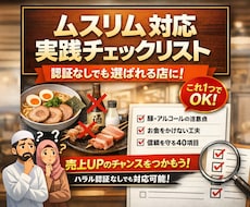 飲食店ムスリム対応チェックリスト教えます イメージ1