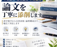 卒論・修論・学術論文を丁寧に添削します イメージ1