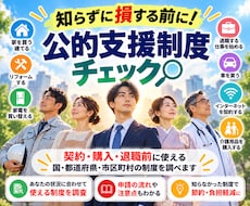 あなたに合う公的支援制度を調べます イメージ1