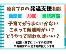 現役！療育のプロがお悩み解決のお手伝いをします イメージ1