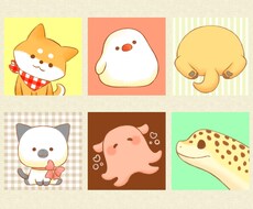 やわらかタッチで動物のアイコンをお描きします あなただけの可愛いアイコンをどうぞ♪