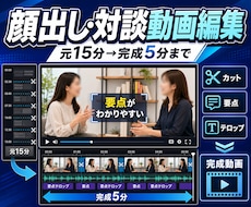 顔出し・対談YouTube動画を編集します イメージ1