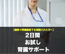 腎機能低下を防ぐ手段を教えます パーソナライズされた腎臓を守る方法をお伝えします