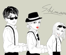 イベントなどで記念に残したい絵を描きます 好きなアニメの絵柄に合せてなど想像してる絵柄に合せて描きます