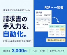 請求書PDFを読み取り自動で転記します イメージ1