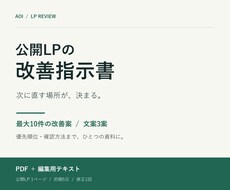 公開LPを診断し優先順位付き改善指示書を作ります 最大10件の改善案と文案3案を担当者へ渡せる形に整理
