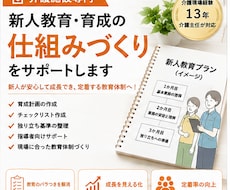 介護の新人教育・育成の仕組みづくりをお手伝いします イメージ1