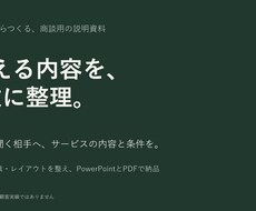 長いサービス説明を商談用の5枚に整理します イメージ1